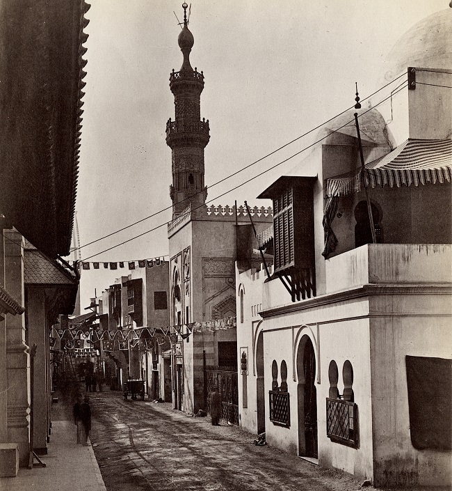 الجناح المصري بمعرض باريس 1889 ويظهر به المسجد